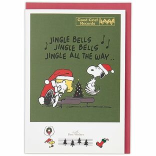 Hallmark(ホールマーク) ホールマーク スヌーピー クリスマスカード オルゴールカード クリスマスジャズピアノII 828073の画像