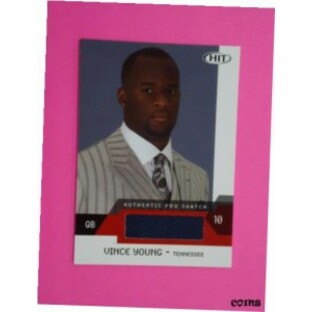 【品質保証書付】 トレーディングカード Vince Young 2007 SAG HIT MEM Card #VYP TENNESSEEの画像