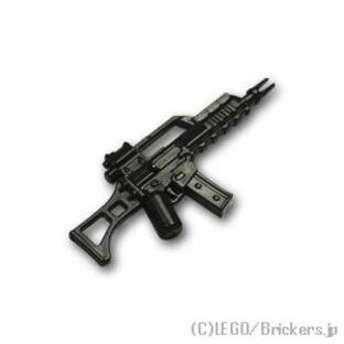 レゴ カスタムパーツ アサルトライフル G36C：ブラック | lego 互換 ミニフィギュア 人形 ミリタリー 武器 銃 ライフルの画像