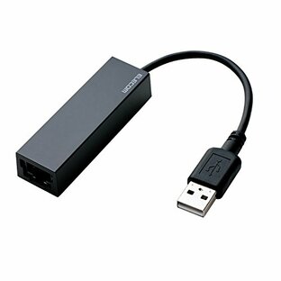 エレコム 有線LANアダプター USB-A USB2.0 ブラック EDC-FUA2-Bの画像