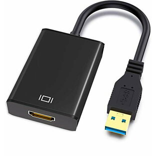 USB HDMI 変換アダプタ、ABLEWE ドライバー内蔵 USB 3.0 to HDMI 変換 ケーブル 5Gbps高速伝送 金メッキコネクタ採用 耐用性良い 1080P 使用簡単 MAC対応しないマルチディスプレイ HDMI 出力 USB HDMI コネクタ windows7/8/10/xp対応の画像