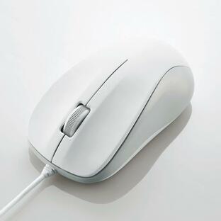 有線 光学式マウス 3ボタン Ｍサイズ Chromebook対応認定 マウスの基本性能をしっかり持ち、オフィスでの使用に最適: M-K6URWH/RSの画像