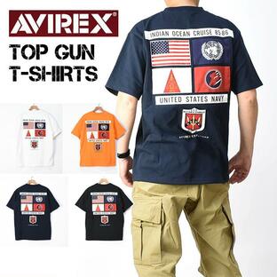 セール！ AVIREX アビレックス 半袖Tシャツ TOP GUN SHEETING PATCH トップガン シーチング パッチ ミリタリー メンズ 783-3934012の画像