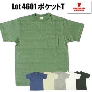 ウエアハウス WAREHOUSE ポケT Lot 4601 ポケット付 Tシャツ 半袖 無地 プレーン シャドウボーダー インナー 日本 アメカジ メンズの画像