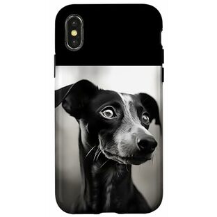 iPhone X/XS イタリアのグレイハウンド 犬 映画撮影 スマホケースの画像