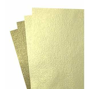 【Amazon.co.jp 限定】和紙かわ澄 金色 もみ紙 2色調 ゴールド 白金 大判 約38.5×53cm 2色各5枚 合計10枚入の画像