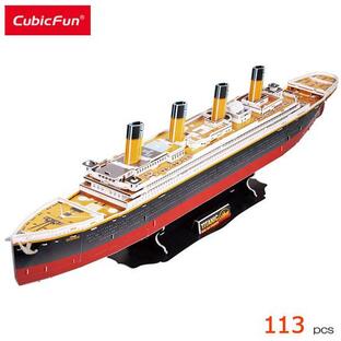 CubicFun キュービックファン 3D立体パズル T4011h タイタニック号 113ピース 豪華客船組立パズルの画像