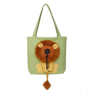 猫 犬 ペットキャリーバッグ ライオン 変身 顔が出せる ペットトートバッグ ペット コスプレ バッグ ペットバッグ お出かけ お散歩の画像
