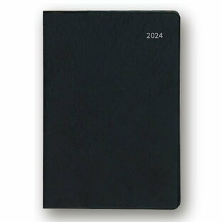 ダイゴー 手帳 2024年4月始まり アポイント 大きな文字シリーズ A6 1ヶ月ブロック ブラック E8819の画像