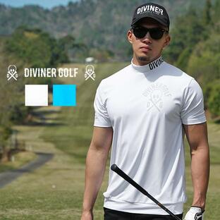 【DIVINER GOLF】ゴルフウェア メンズ 半袖 モックネック ゴルフ 半袖 メンズ ゴルフウェア メンズ インナー メンズ アンダーウェア メンズ ハイネックの画像