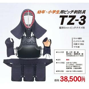 幼年・小学生用 剣道 防具セット『TZ-3』 6ミリ織刺ピッチ刺防具セットの画像
