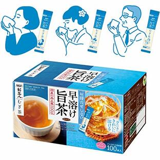 AGF(エージーエフ) 新茶人 早溶け旨茶 むぎ茶 スティック 100本 【 お茶 スティック 】【 麦茶 粉末 】【 ティーバッグ不要 】 0.9グラム (x 100)の画像