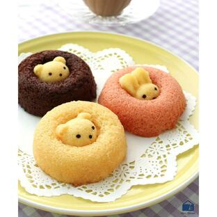 お菓子 焼きドーナツ 食品 食べ物 アニマル 動物 うさぎ くま おしゃれ ギフト プレゼント 日本製 お配り まとめ買い ちいさな森のドーナツ ドーナッツの画像