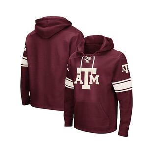 コロシアム メンズ パーカー・スウェット アウター Men's Maroon Texas A&M Aggies 2.0 Lace-Up Logo Pullover Hoodieの画像