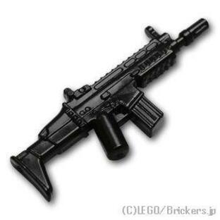 レゴ カスタムパーツ アサルトライフル SCAR-D：ブラック | lego 互換 ミニフィギュア 人形 ミリタリー 武器 銃 ライフルの画像