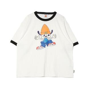 tシャツ 「PA RAPPA THE RAPPER/パラッパラッパー」ジャンピングパラッパロゴリンガーTEE メンズ レディースの画像