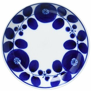 白山陶器 プレート 青 リース ブルーム SS 直径約11cm 波佐見焼 日本製 ama-751892の画像
