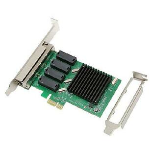 Rosvola Gigabit Ethernet Card, 4 Port PCIe Wake on LAN Network Card for Serverの画像