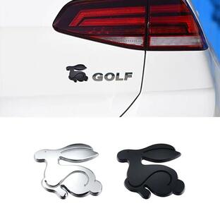 VW ゴルフ ポロ GTI MK 4 7 3D メタル エンブレム ウサギ ランニング ラビット トランク バッジの画像