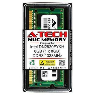 A-Tech 8GB RAM for Intel DN2820FYKH NUC Kit | DDR3/DDR3L 1333MHz PC3-10600 1.35V SODIMM Memory Upgrade Moduleの画像