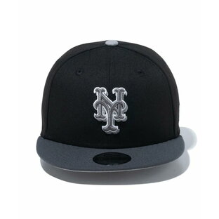NEW ERA ニューエラ Youth 9FIFTY SHADOW ニューヨーク・メッツ ブラック ダークグラファイトバイザー キッズ キャップ 帽子 14111888の画像