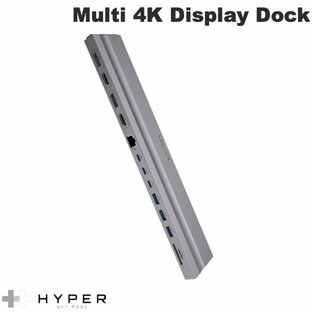【マラソン★1000円OFFクーポン対象】 HYPER++ Multi 4K Display Dock 13ポート ドッキングステーション Displayport / HDMI / ギガビットイーサネット / USB Type-C / USB A / microSD / SDカードリーダー PD 100W対応 # HP-HD134 ハイパー (ドック・ハブ)の画像