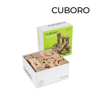 無料本体付き キュボロ ジュニア Cuboro JUNIOR 40キューブ スターターセット 201 玉の道 木のおもちゃ 積み木 クボロ社の画像