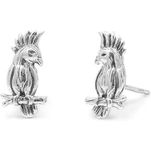 Boma Jewelry スターリングシルバー オカメインコ 鳥 スタッドピアス 金属 宝石なし 並行輸入品の画像