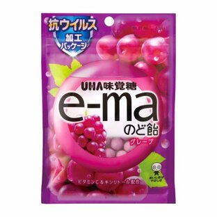 UHA味覚糖 e-maのど飴 グレープ(袋) 50gの画像
