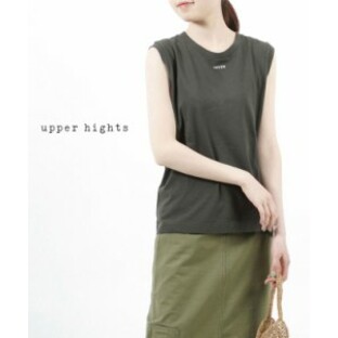 アッパーハイツ タンクトップ カットソー THE SLEEVELESS TEE スリーブレスT upper hights 212TW06 国内正規品 2021春夏新作 メール便可の画像