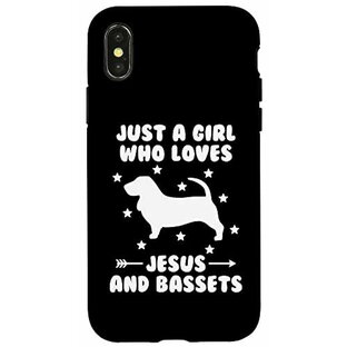 iPhone X/XS Just A Girl Who Love Jesus And Basset Hounds Dog スマホケースの画像