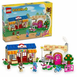 レゴ(LEGO) どうぶつの森 タヌキ商店 と ブーケの家 おもちゃ 玩具 プレゼント ブロック 女の子 男の子 子供 6歳 7歳 8歳 9歳 小学生 たぬきち たぬき商店 ブーケ あつ森 ごっこ遊び 家 おうち 77050の画像