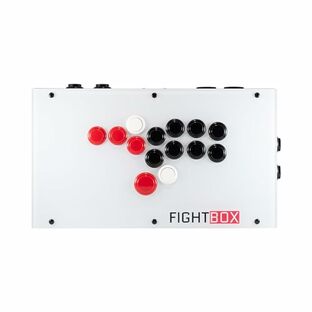 ファイトボックス FightBox F8 R3L3 White アーケードコントローラー レバーレス 三和電子製スイッチ 16ボタン 国内正規品保証の画像