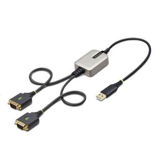 変換ケーブル StarTech.com USB-RS232Cシリアル ストレート USB 2.0接続 61cm 2ポート FTDI FT232R 2P1FFC-USB-SERIALの画像