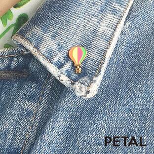 ピンブローチ・ネオンカラーの気球【PETAL MARKET】の画像