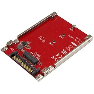 StarTech.com M.2 - U.2変換アダプタ/M.2 PCIe NVMe SSD対応/PCI Express M.2ドライブ - 2.5インチU.2(SFF-8639)ホストアダプタ/M.2 SSD変換(レッド) U2M2E125の画像