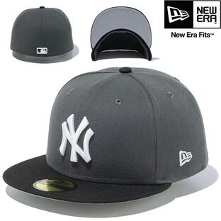 ニューエラ キャップ NEW ERA 59FIFTY MLB Shadow ニューヨーク・ヤンキース ダークグラファイト ブラックバイザーCAP キャップ 帽子 正規取扱店 14109882の画像