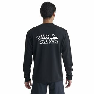 [クイックシルバー] ラッシュガード 水陸両用 UPF50＋ バックプリント SURF ロング Tシャツ メンズ BLKの画像