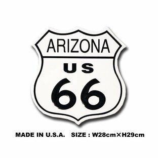 アメリカンブリキ看板 U.S. ROUTE66 -アリゾナ- アメリカ雑貨 アメリカン雑貨 サインプレートの画像