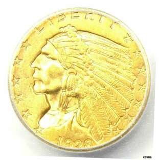 【極美品/品質保証書付】 アンティークコイン 硬貨 1928年 インディアン ゴールド クォーター イーグル $2.50 コイン-ICG MS66 - $12,400 ガイド価値 ！- show original title [送料無料] #oof-wr-5903-1309の画像