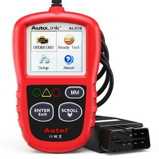 Autel Autolink AL319 OBD2 診断機 故障コードの読み取りと消去 obd車検時エラーチェック用 自動車診断機 エミッシの画像