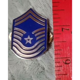 ピンバッジ USAF Air Force Sr Master Sergeant Rank Insignia NS Meyer Pin Badge Viの画像