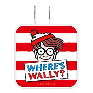 グルマンディーズ WHERE’S WALLY? USB/USB Type-C ACアダプタ ロゴ WW-06Aの画像
