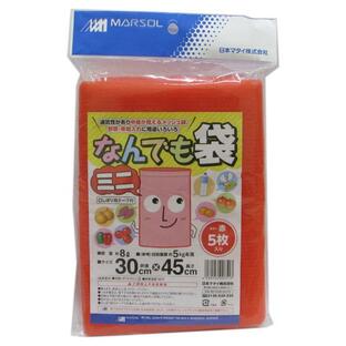 （メール便送料無料）日本マタイ なんでも袋ミニ 赤 30cm×45cm 約8リットル 5枚入の画像