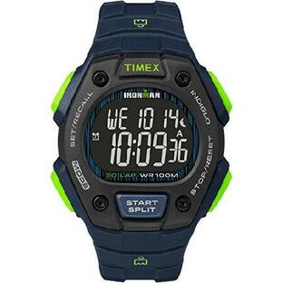 Timex Men's TW5M18800 Ironman Classic 30 Blue/Lime/Negative Resin Strap Watchの画像