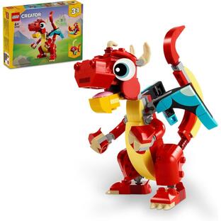 レゴ(LEGO) クリエイター 赤いドラゴン おもちゃ 玩具 プレゼント ブロック 男の子 女の子 子供 5歳 6歳 7歳 8歳 小学生 ドラゴン 動物 どうぶつ 知育の画像