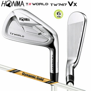 本間ゴルフ(ホンマ/HONMA) ツアーワールド TW747Vx アイアン 6本組(#5-#10/X100) 右用 ダイナミックゴールド・ツアーイシュー スチールシャフトの画像