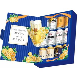 【Amazon.co.jp限定】父の日ビールギフト・アサヒスーパードライ缶ビールセット6種セット(JS-FA) [ ビール 350ml×12本 ] [ギフトBox入り]の画像
