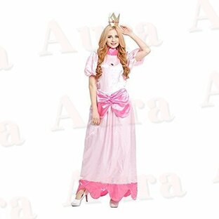 ピーチ姫 コスプレ ハロウィン プリンセス姫 人気者のブラザーズ コスチューム 衣装 仮装 サンタの画像