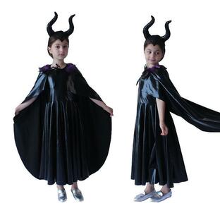 ハロウィン ホラー 魔女 コスプレ 仮装女の子 子供用 呪い 悪魔 コスチューム cosplay 舞台劇 演出 パーティーの画像